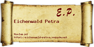 Eichenwald Petra névjegykártya