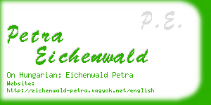 petra eichenwald business card